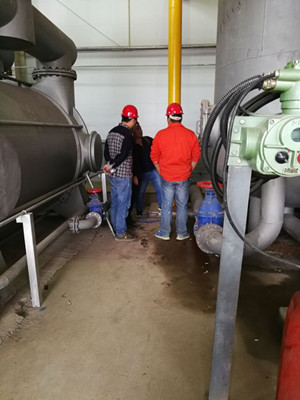 天工公司安裝一部孟村礦瓦斯泵站2號系統1號泵順利試運轉