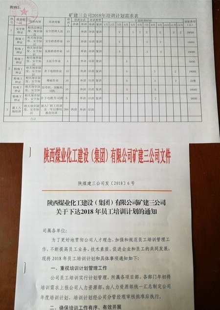 礦建三公司2018年培訓工作有序開展