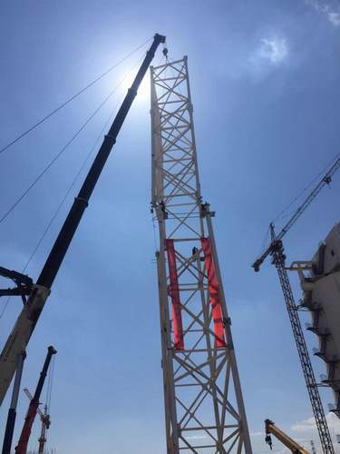 陜煤建設(shè)中煤公司：曹家灘項(xiàng)目部4#驅(qū)動(dòng)機(jī)房至塊煤倉棧橋支架吊裝作業(yè)順利完成