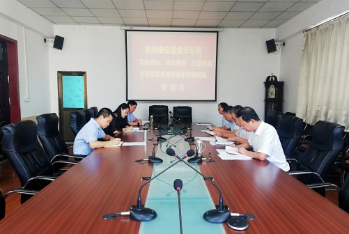 陜煤建設澄合分公司召開對照黨章黨規找差距暨調研檢視問題專題會