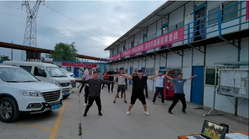 陜煤建設機電安裝公司彬長項目部：工地上的“健身操”