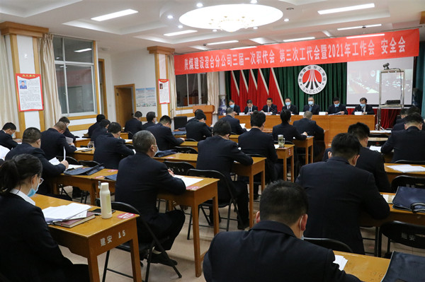 陜煤建設澄合分公司三屆一次職代會、第三次工代會暨2021年工作會、安全會勝利召開