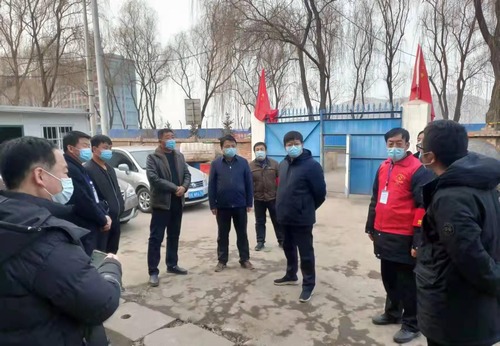 彬州市委常委、統戰部部長郭嘉楠一行蒞臨陜煤建設路橋分公司彬長項目部檢查指導疫情防控工作