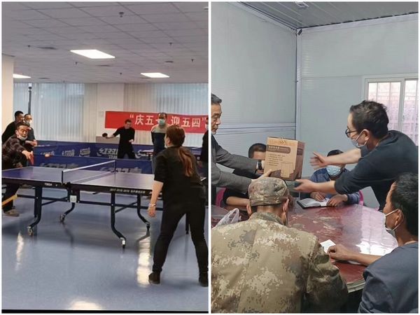 陜煤建設天工公司土建二部開展“慶五一，迎五四”乒乓球比賽主題黨日活動