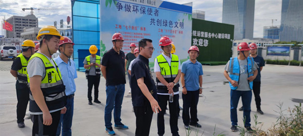 陜西建工五建集團監理單位來到陜煤建設渭南分公司北斗星基項目參觀交流