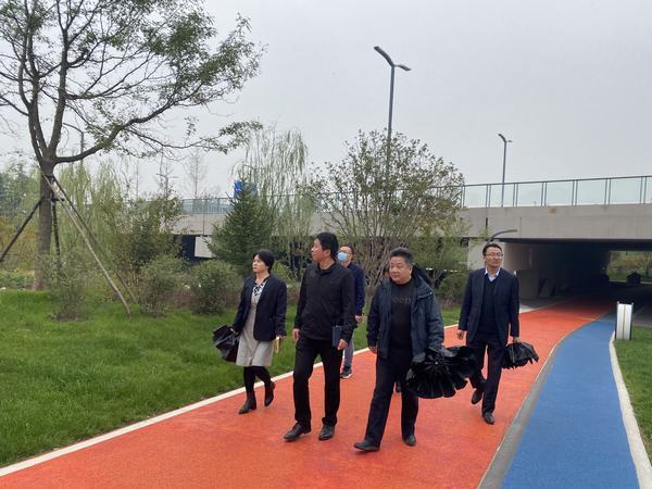 空港新城管委會開發建設部蒞臨中心公園調研指導工作