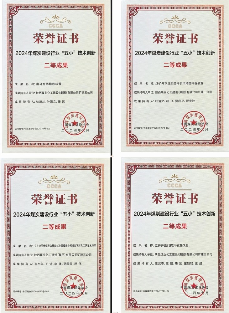 陜煤建設礦建三公司:“五小”創新結碩果 提質創效促發展